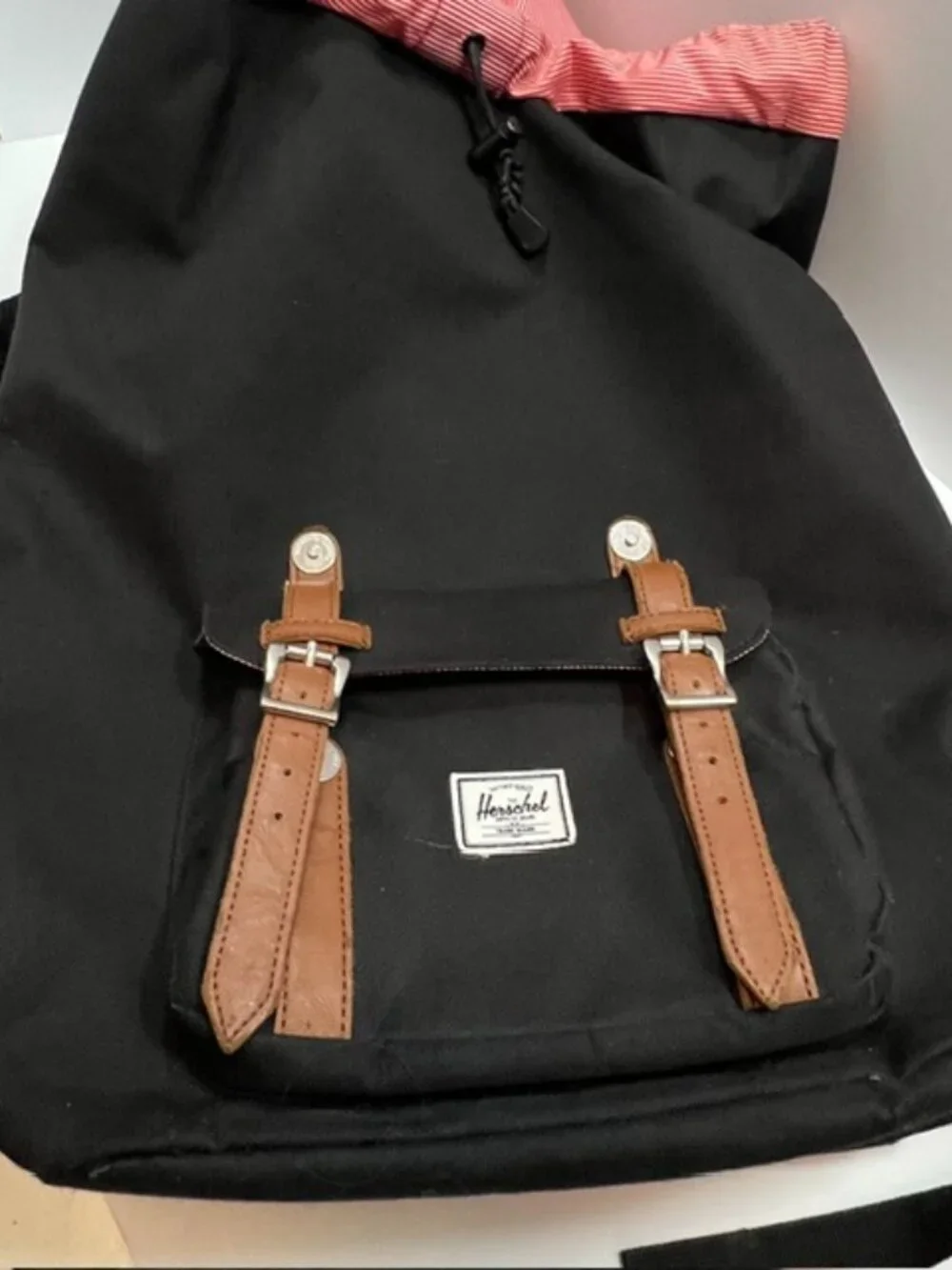 The Herschel Supply Co Retreat Backpack w/Laptop Slot Drawstring Closure Black